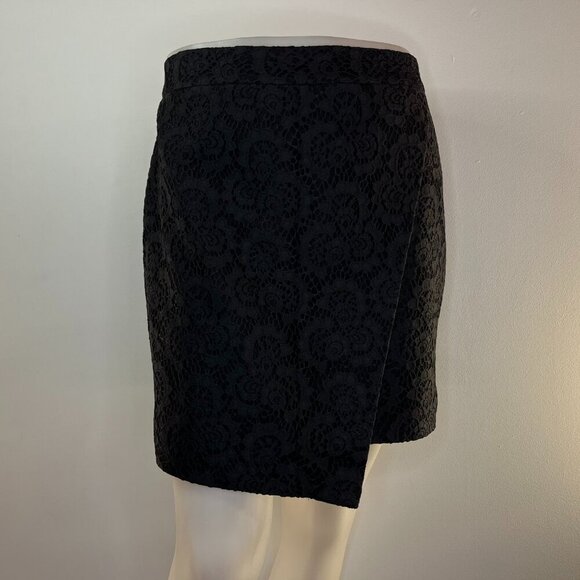 MADEWELL 1937 Women's Black Lace Assymetrical Skirt - Size 6 - NWT - Picture 2 of 5